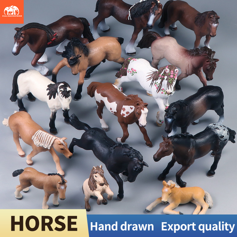 Kids First Education - 翼のある馬モデルアクションフィギュア - シミュレーション家禽農場馬動物家の装飾品子供向け教育玩具