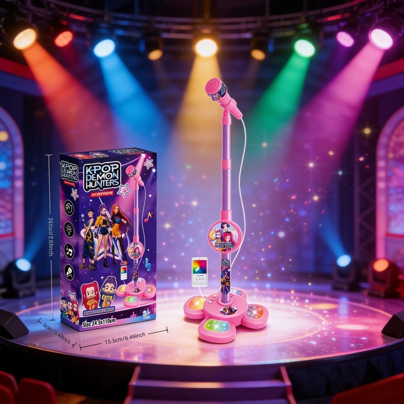 Kids Education Things - 子供用カラオケマイクギター スタンド付き 知育玩具 脳トレ 音楽ギフト 男の子と女の子に最適