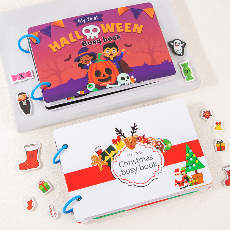 Kids First Education - モンテッソーリ ベビー ビジーブック ハロウィンギフト クリスマスおもちゃ マイファースト