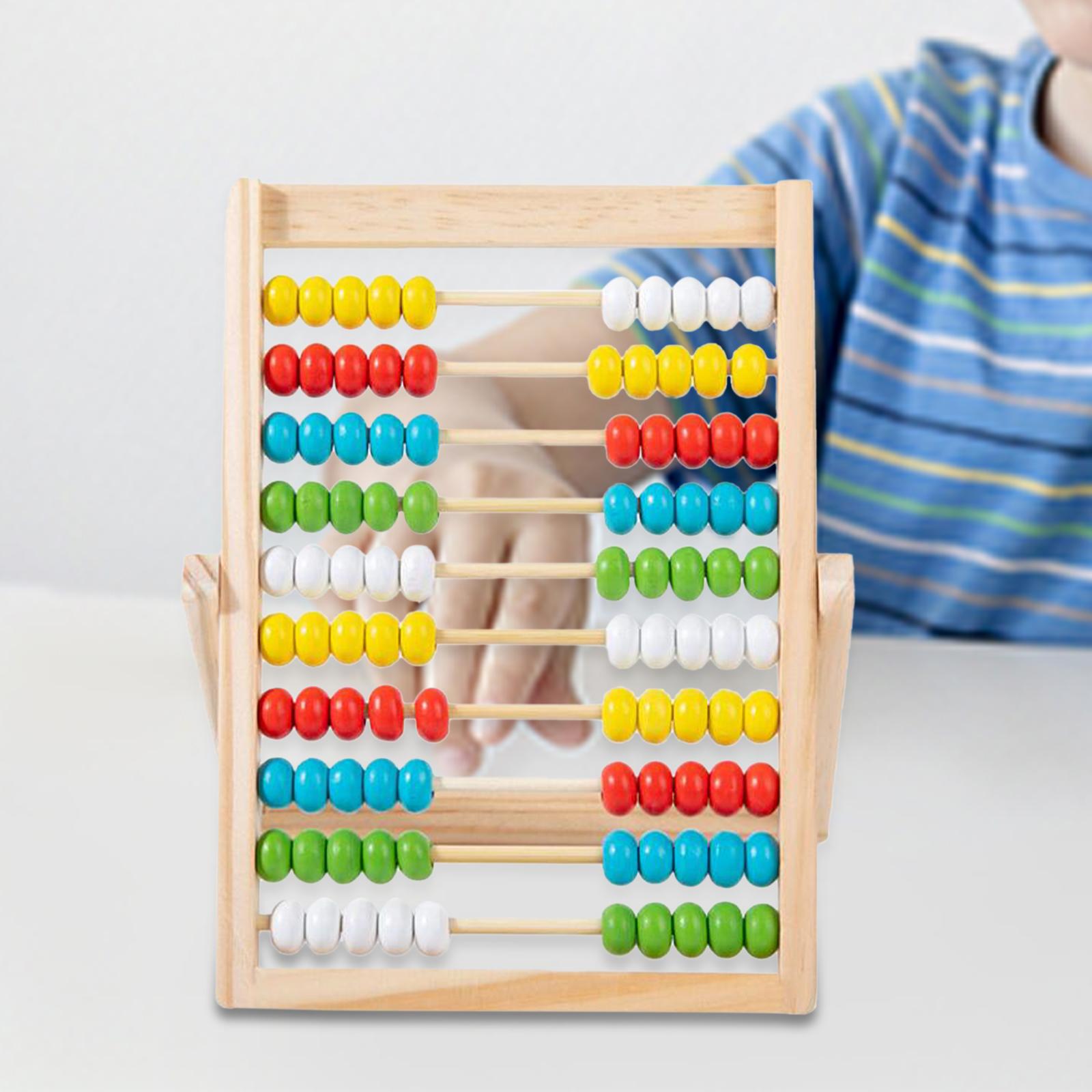 Kids Education Center - 多色木製そろばん計算枠数学ゲーム教育玩具子供向け早期学習センター