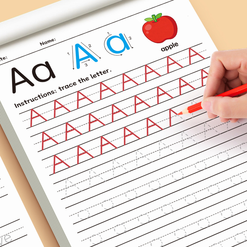 Learning Workbook Preschool - アルファベットワークブック A-Z - 模様入り文字練習帳、ペンコントロール練習帳、幼児や未就学児に最適