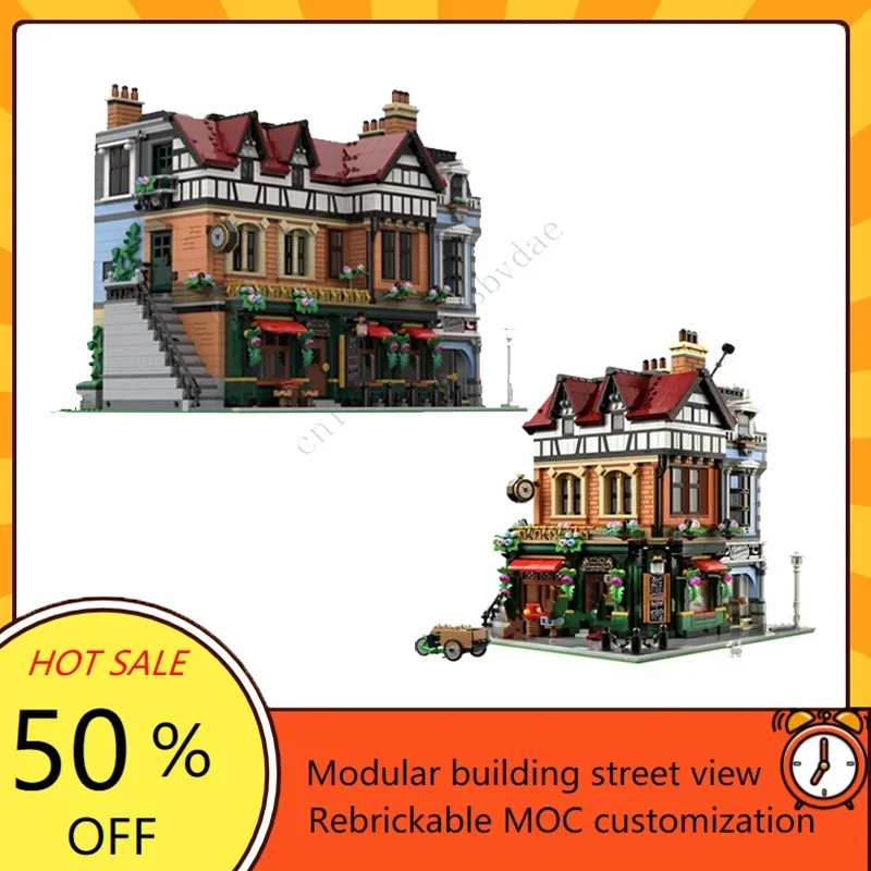 Kids Education Center - チューダーセンターモジュラー MOC クリエイティブストリートビューモデルカスタムパズル建築 DIY 教育クリエイティブキッズパズルおもちゃクリスマスギフト