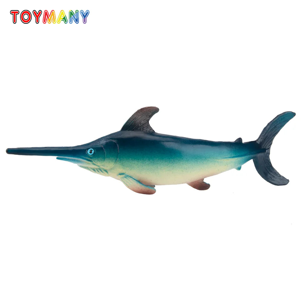 Kids First Education - Toymany リアルなカジキ海洋動物モデルおもちゃ海の生物ミニアクション置物子供のための教育ギフト & ケーキトッパー
