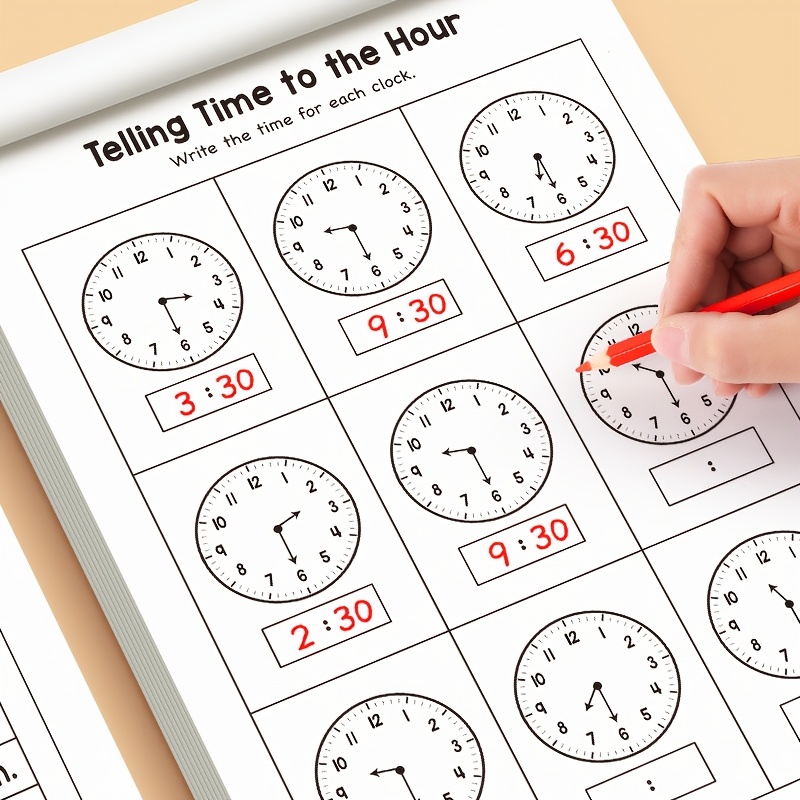 Learning Workbook Preschool - 子供向け時間学習練習帳、就学前・幼稚園・ホームスクール向け早期学習教育用ワークブック
