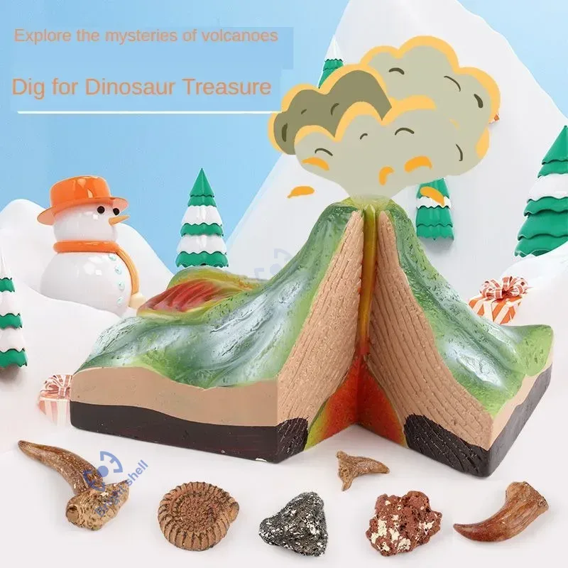 Science Kit Volcano - ピラミッドキッズおもちゃ恐竜火山DIY化石考古学発掘キット骨格発掘ステム科学教育玩具子供向け