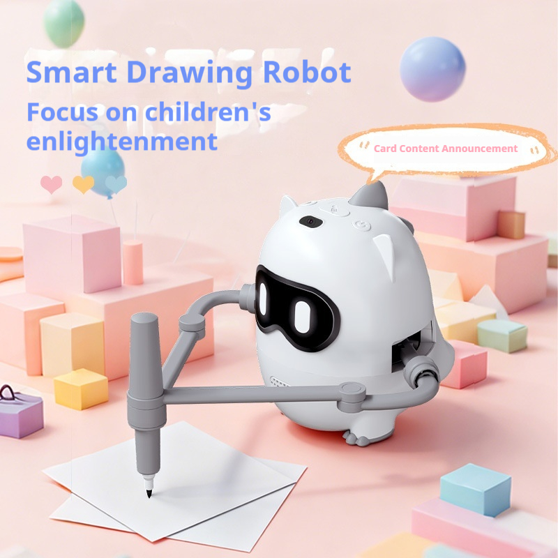 Kids Education Things - 一般的なスマート恐竜描画ロボットインテリジェント早期教育玩具カード音声放送幼児子供向け就学前学習