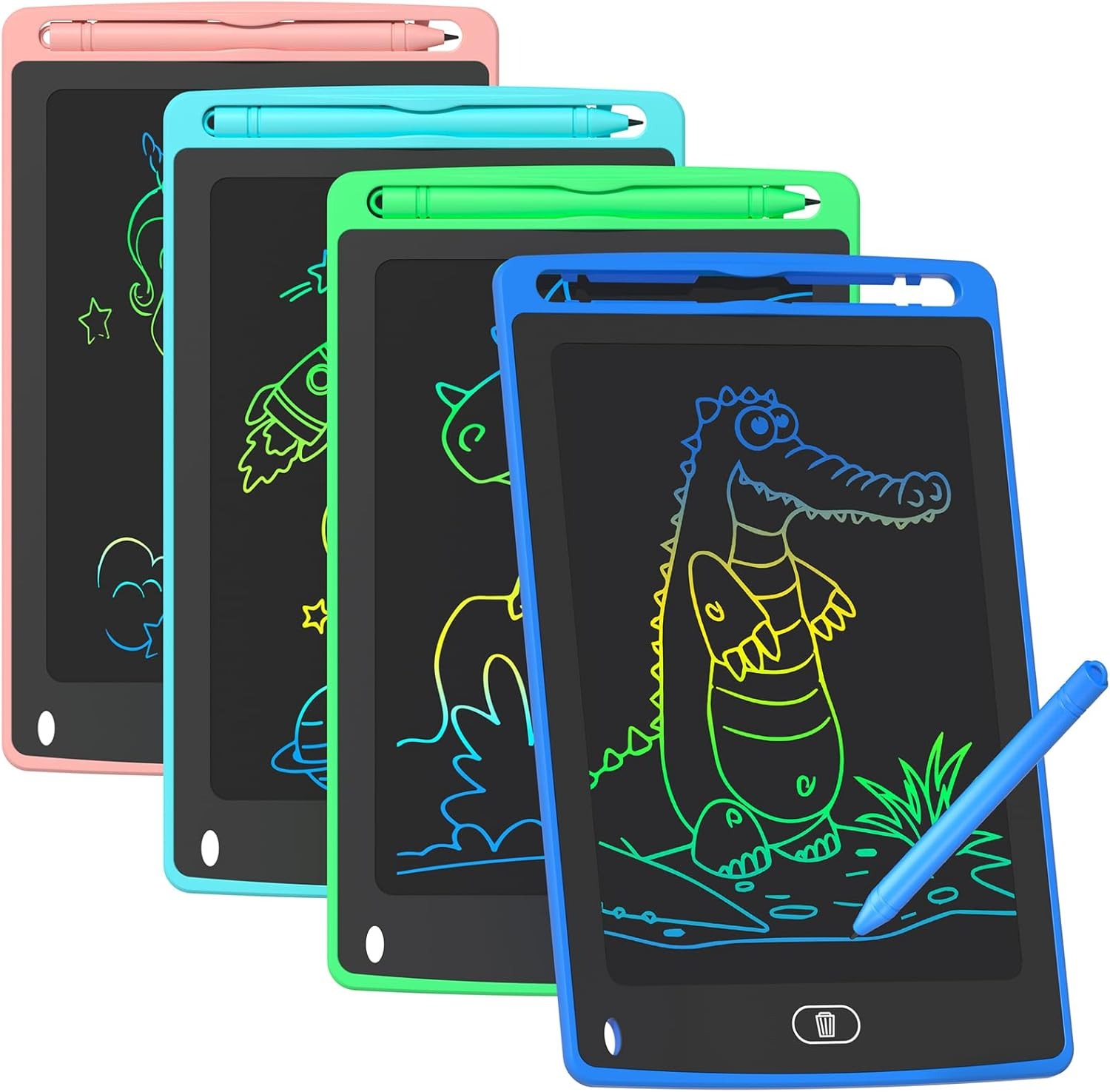 Kids Education Things - 子供用LCDライティングタブレット、8.5インチカラフルな落書きボード描画タブレット、教育学習玩具、男の子と女の子への誕生日プレゼント