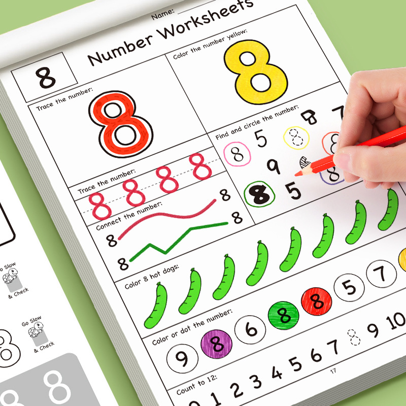 32ページのイラスト入り算数ワークブック。インタラクティブな - Learning Workbook Preschool のレビューと価格