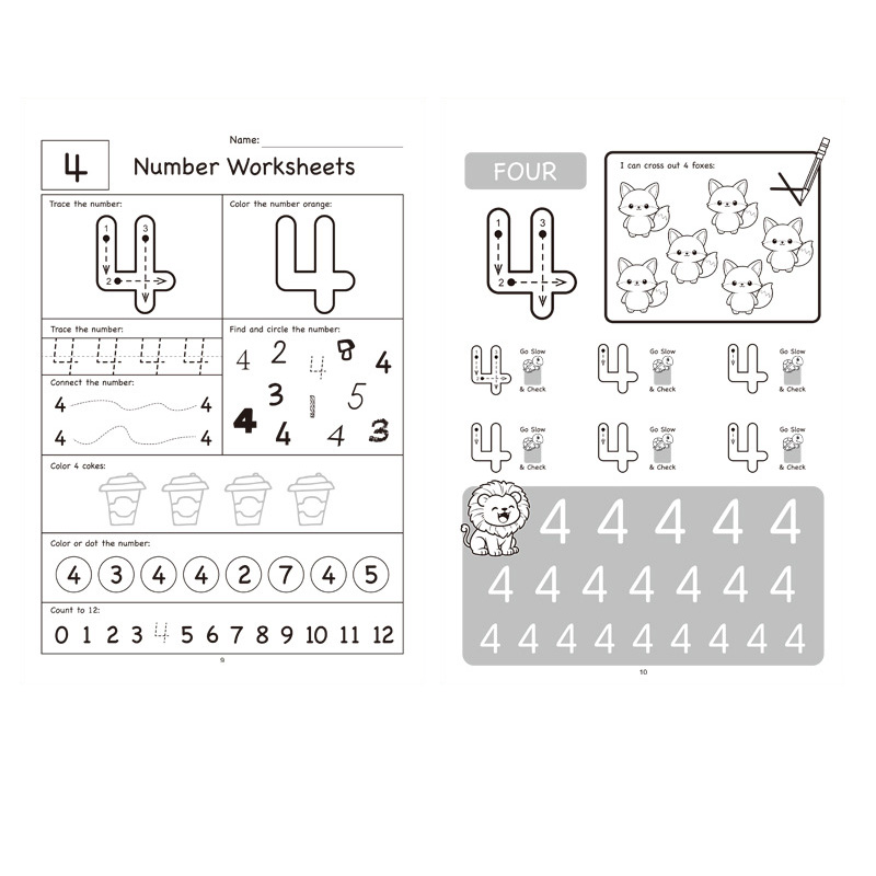 32ページのイラスト入り算数ワークブック。インタラクティブな - Learning Workbook Preschool のレビューと価格