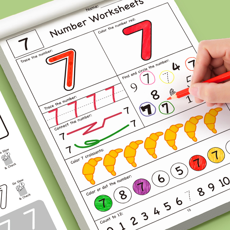 32ページのイラスト入り算数ワークブック。インタラクティブな - Learning Workbook Preschool のレビューと価格