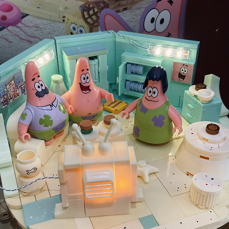 スポンジボブ パトリック スター ロックハウス 組み立てブロ - Kids First Education のレビューと価格