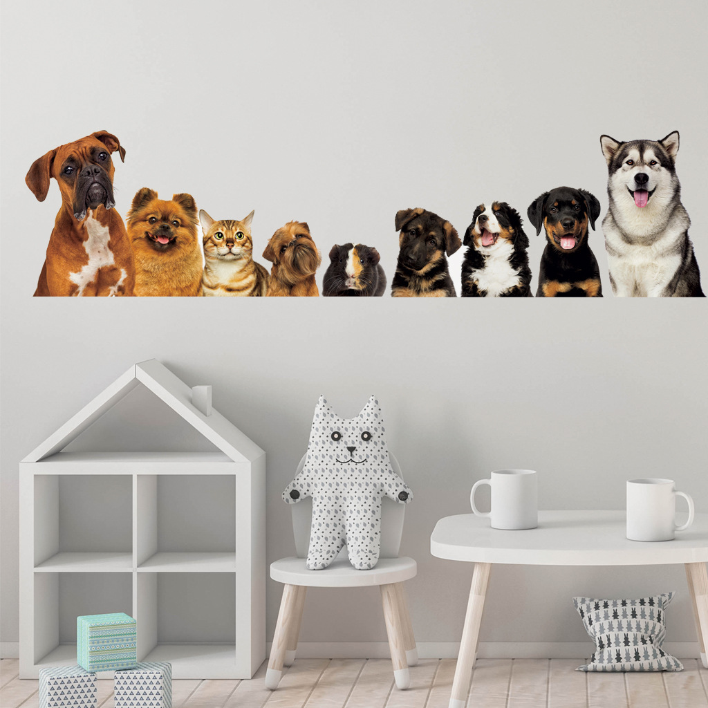 かわいい猫と犬のウォールステッカー,家の装飾,壁紙,楽しい, - Kids Education Quotes のレビューと価格