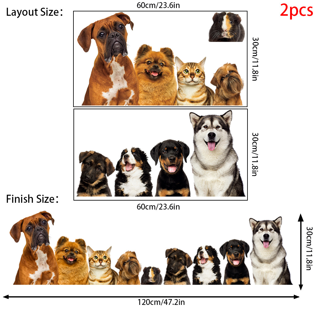 かわいい猫と犬のウォールステッカー,家の装飾,壁紙,楽しい, - Kids Education Quotes のレビューと価格