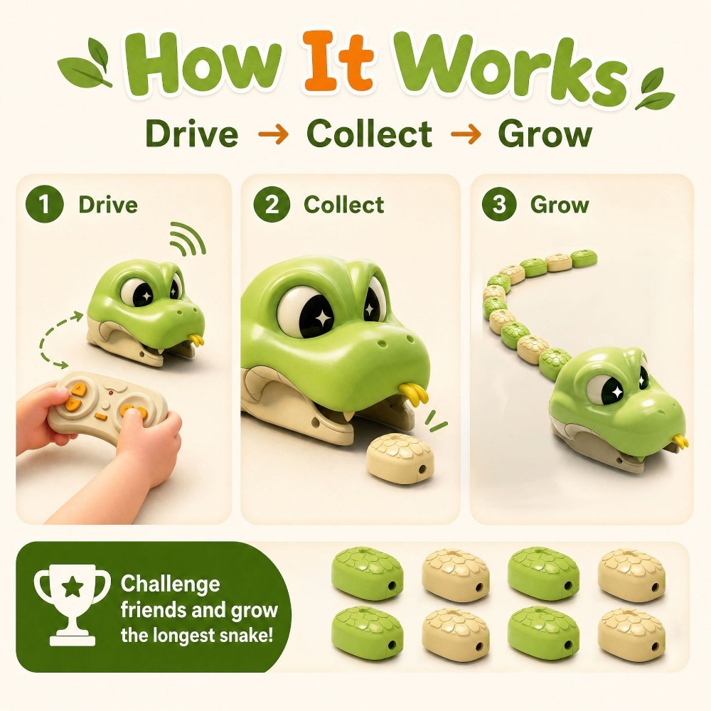 2人対戦型リモコン磁気グリーディスネークカーインタラクティブ - Kids Education Things のレビューと価格