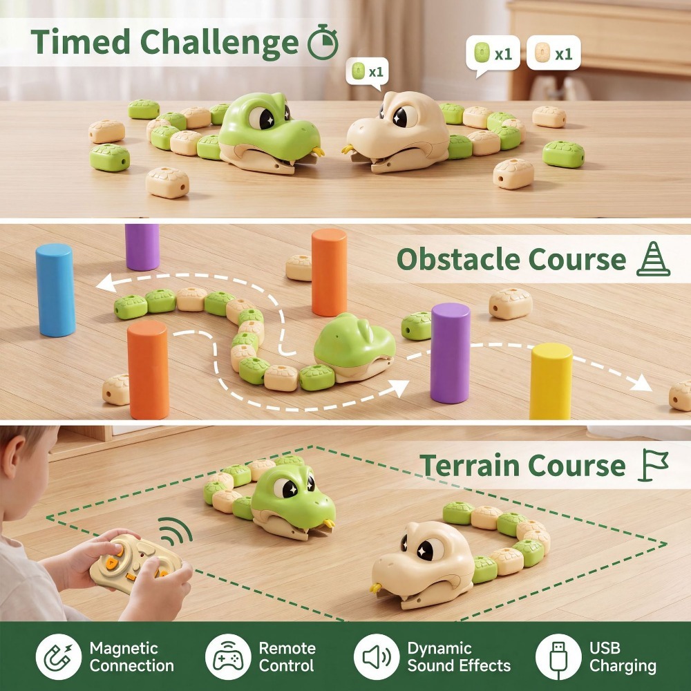 2人対戦型リモコン磁気グリーディスネークカーインタラクティブ - Kids Education Things のレビューと価格