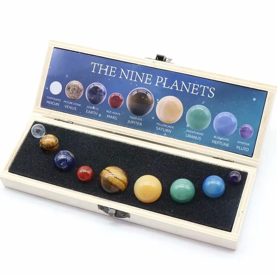 9 惑星太陽系クリスタル球ボールキット宝石球銀河宇宙モデル天 - Solar System Model のレビューと価格