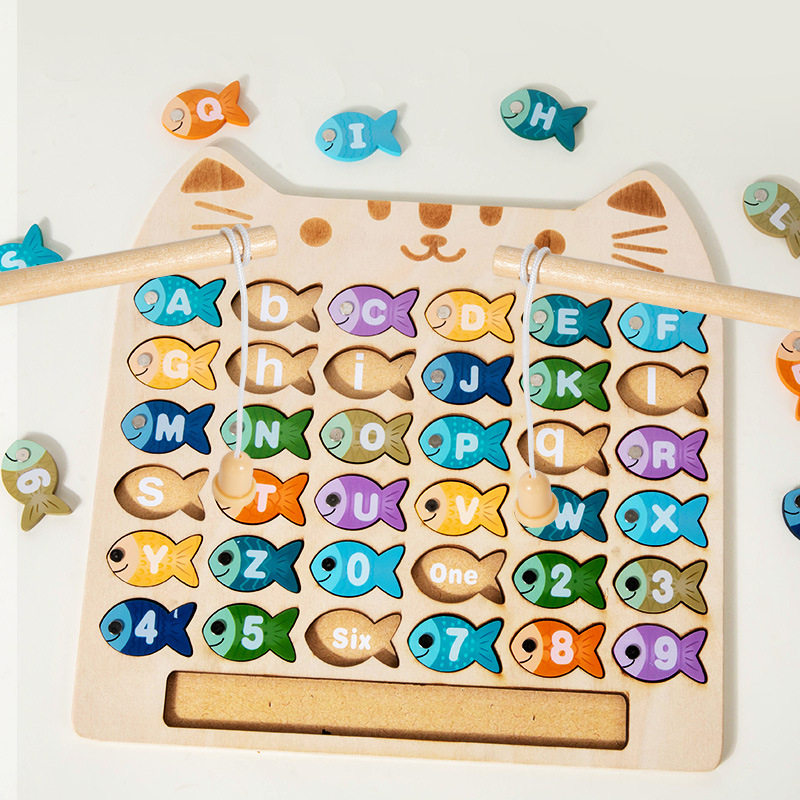 木製磁気釣りゲーム キッズABC数字アルファベットマッチング - Abc Kids Early Education のレビューと価格