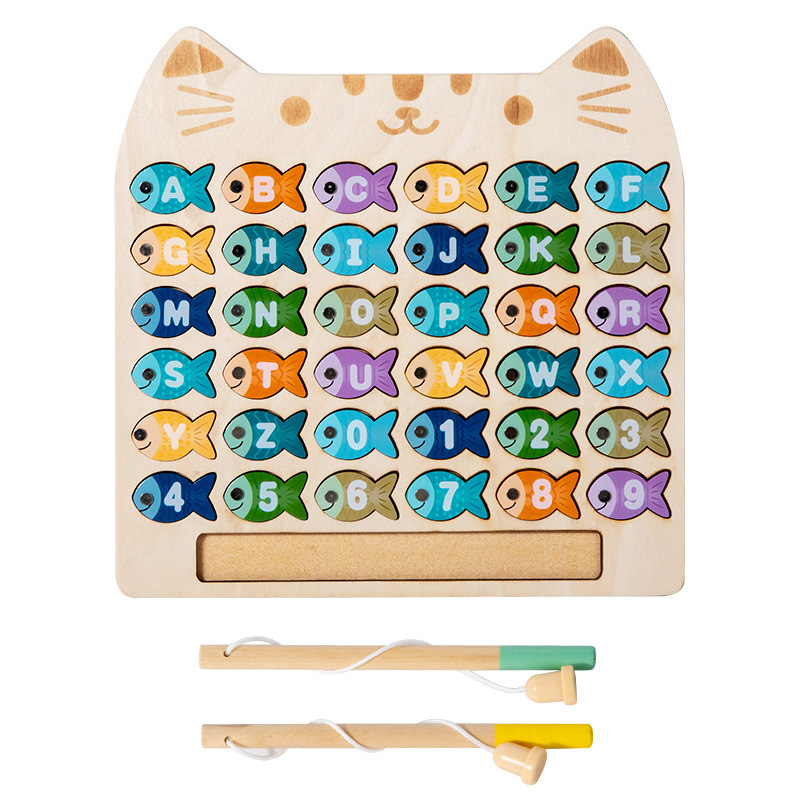木製磁気釣りゲーム キッズABC数字アルファベットマッチング - Abc Kids Early Education のレビューと価格