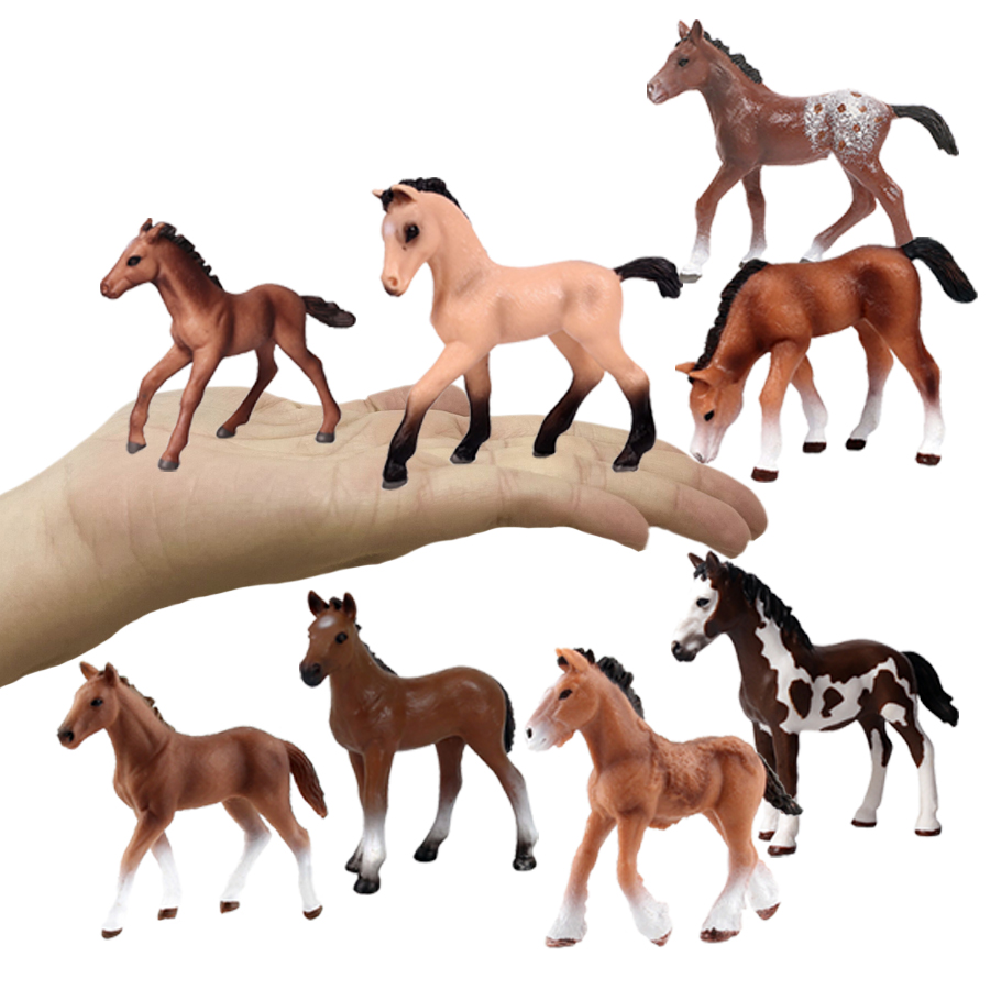 馬の置物、農場の動物、ポニーのフィギュア、おもちゃの馬、動物 - Kids First Education のレビューと価格