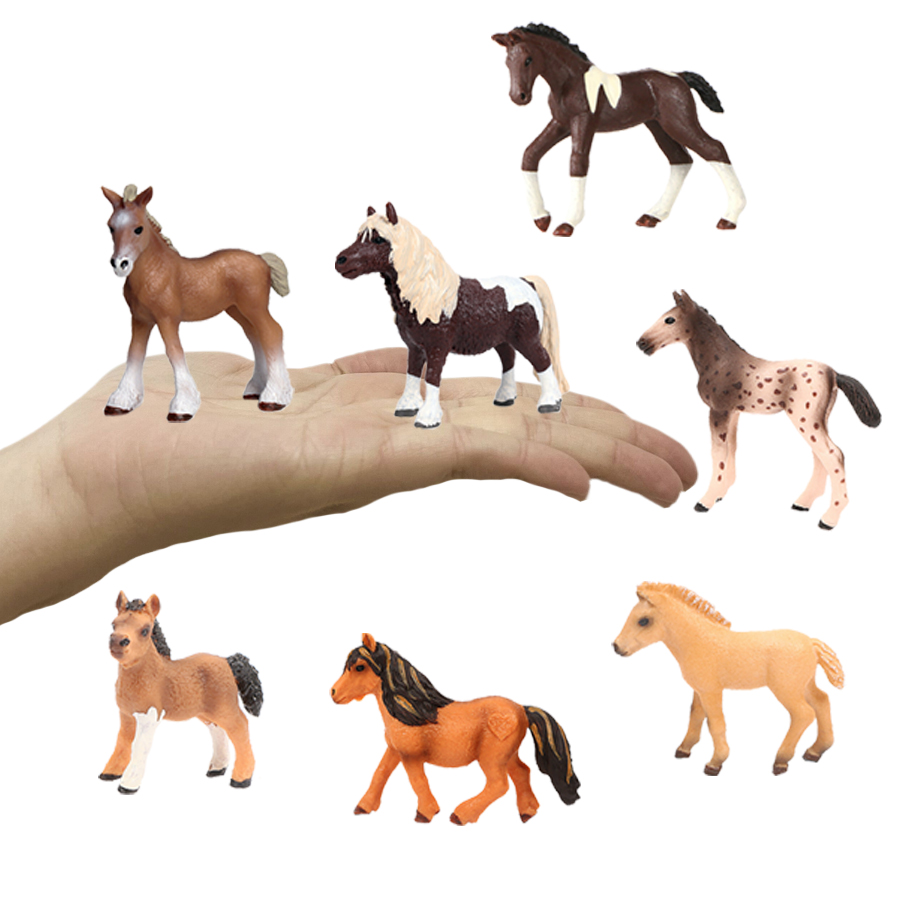 馬の置物、農場の動物、ポニーのフィギュア、おもちゃの馬、動物 - Kids First Education のレビューと価格