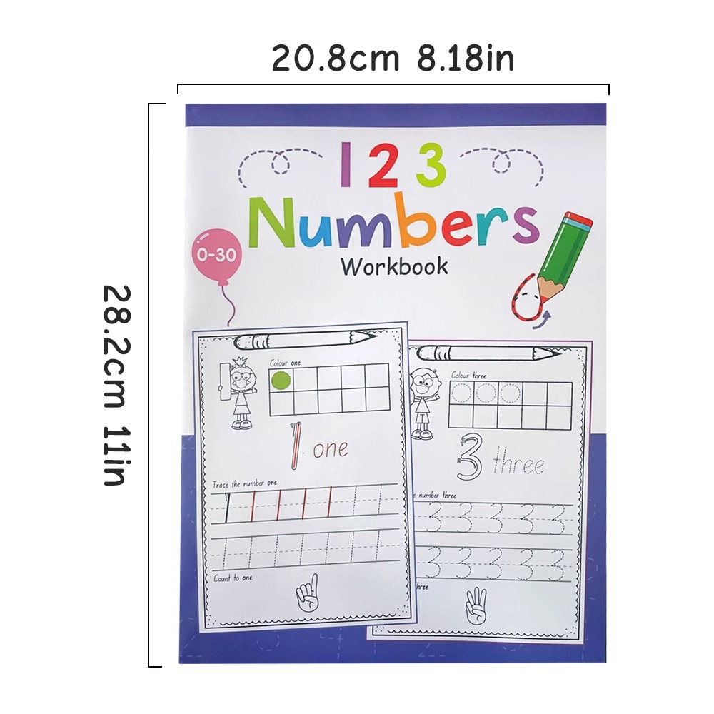 A4 サイズ番号 0-30 トレース練習ワークブック就学前数 - Learning Workbook Preschool のレビューと価格