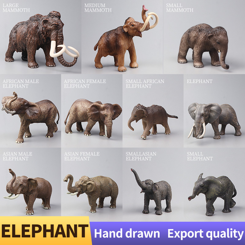 アフリカの野生動物ビッグマンモス象モデルシミュレーションアク - Kids First Education のレビューと価格