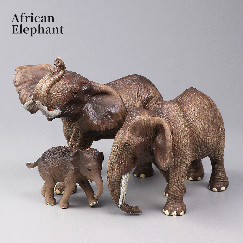 アフリカの野生動物ビッグマンモス象モデルシミュレーションアク - Kids First Education のレビューと価格