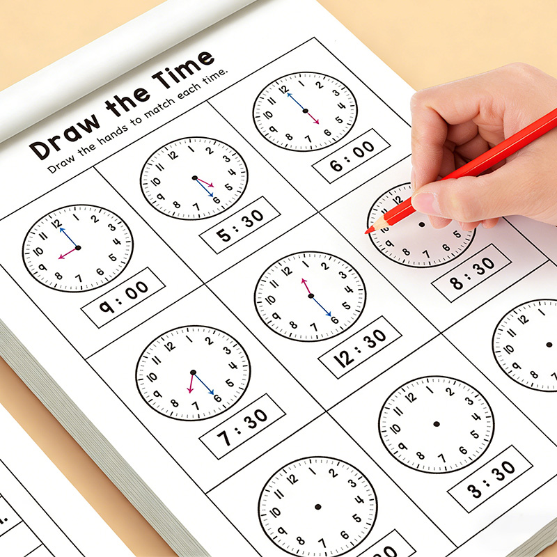 時計練習ワークブック、学校や家庭での時間の読み方や時間を知ら - Learning Workbook Preschool のレビューと価格