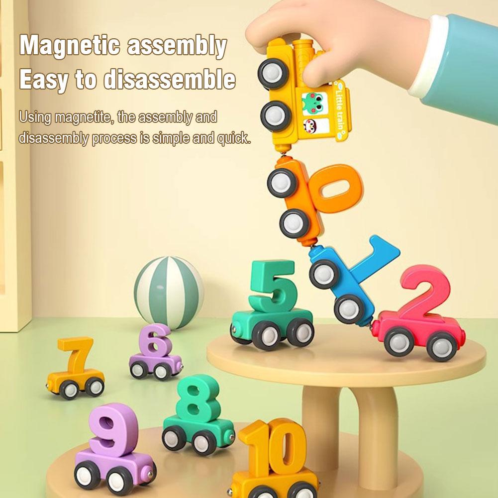 モンテッソーリ教育玩具 トレインセット 木製 磁石式 数字ト - Kids Education Things のレビューと価格