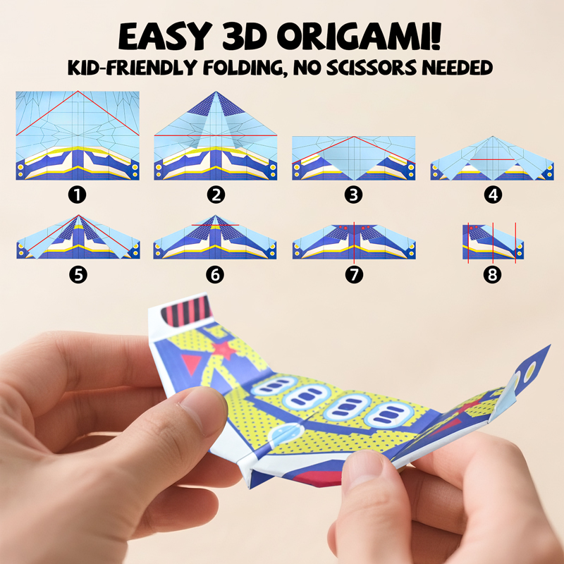 36枚の紙飛行機折り紙キット STEM教育DIYクラフトおも - Kids Education Things のレビューと価格