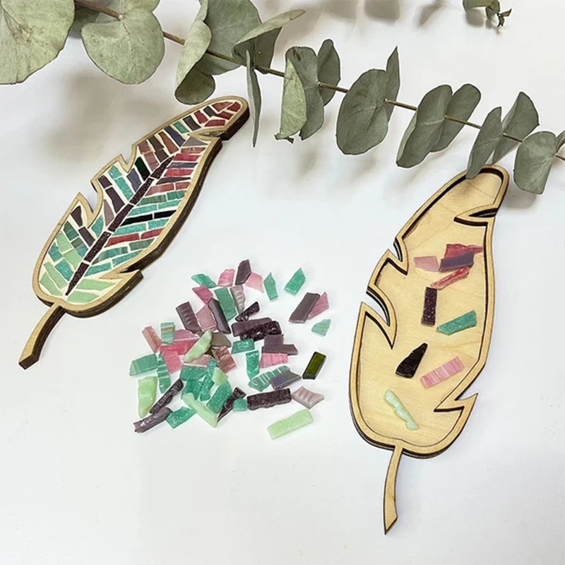 DIY モザイクコースター色羽キットセットクリスタルモザイク - Kids Education Things のレビューと価格