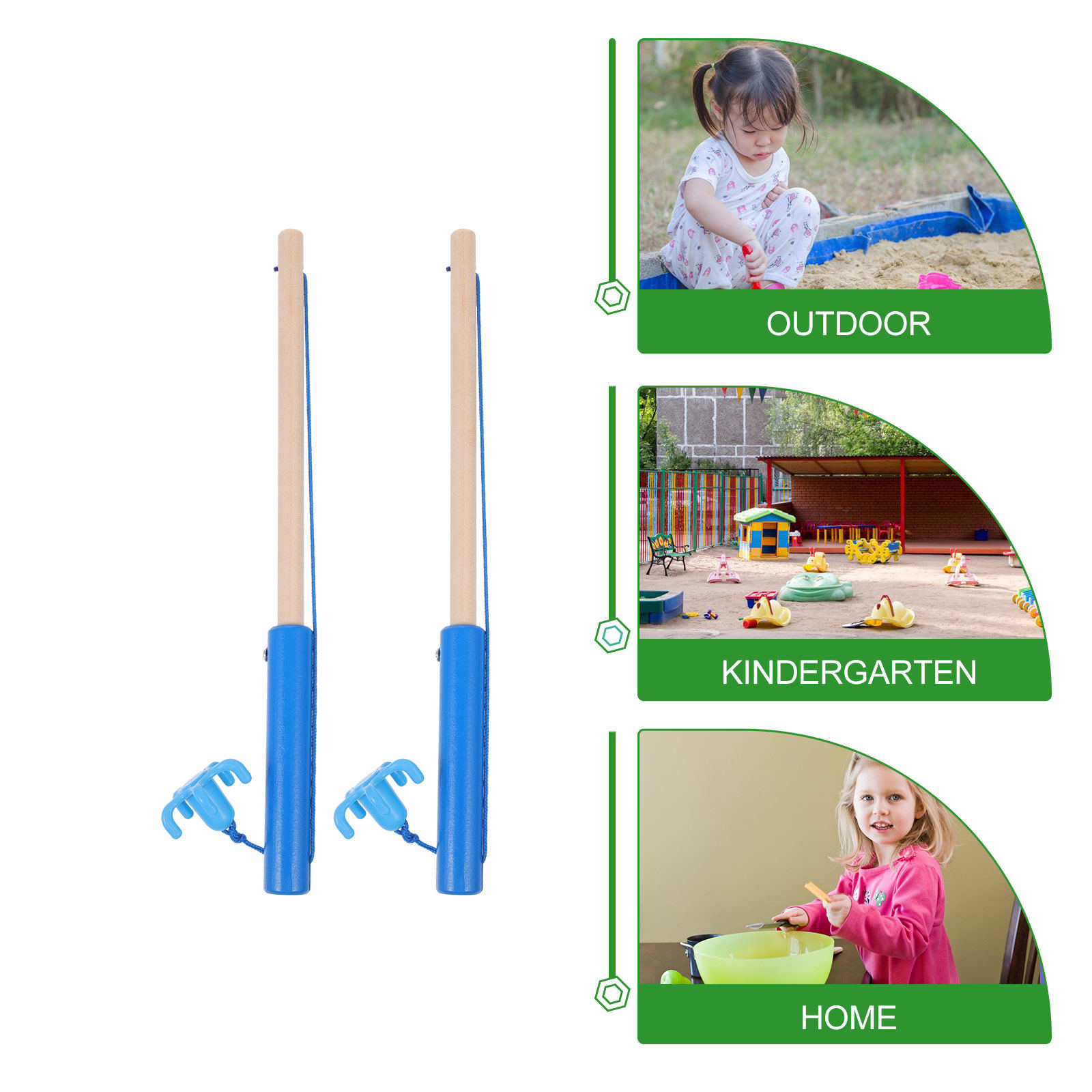 子供向け木製釣り竿4本セット、天然木素材、マグネット式釣り竿 - Kids Education Tips のレビューと価格