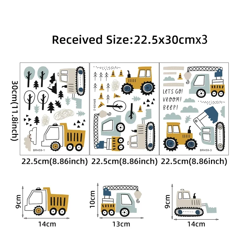 手描きのかわいい車貨物トラックの壁のステッカーキッズルーム車 - Kids Education Quotes のレビューと価格