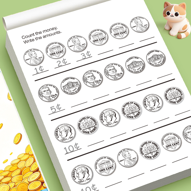 未就学児向けお金の数え方ワークブック コイン認識 数学練習帳 - Learning Workbook Preschool のレビューと価格