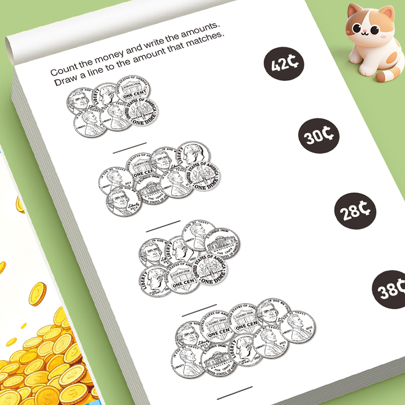 未就学児向けお金の数え方ワークブック コイン認識 数学練習帳 - Learning Workbook Preschool のレビューと価格
