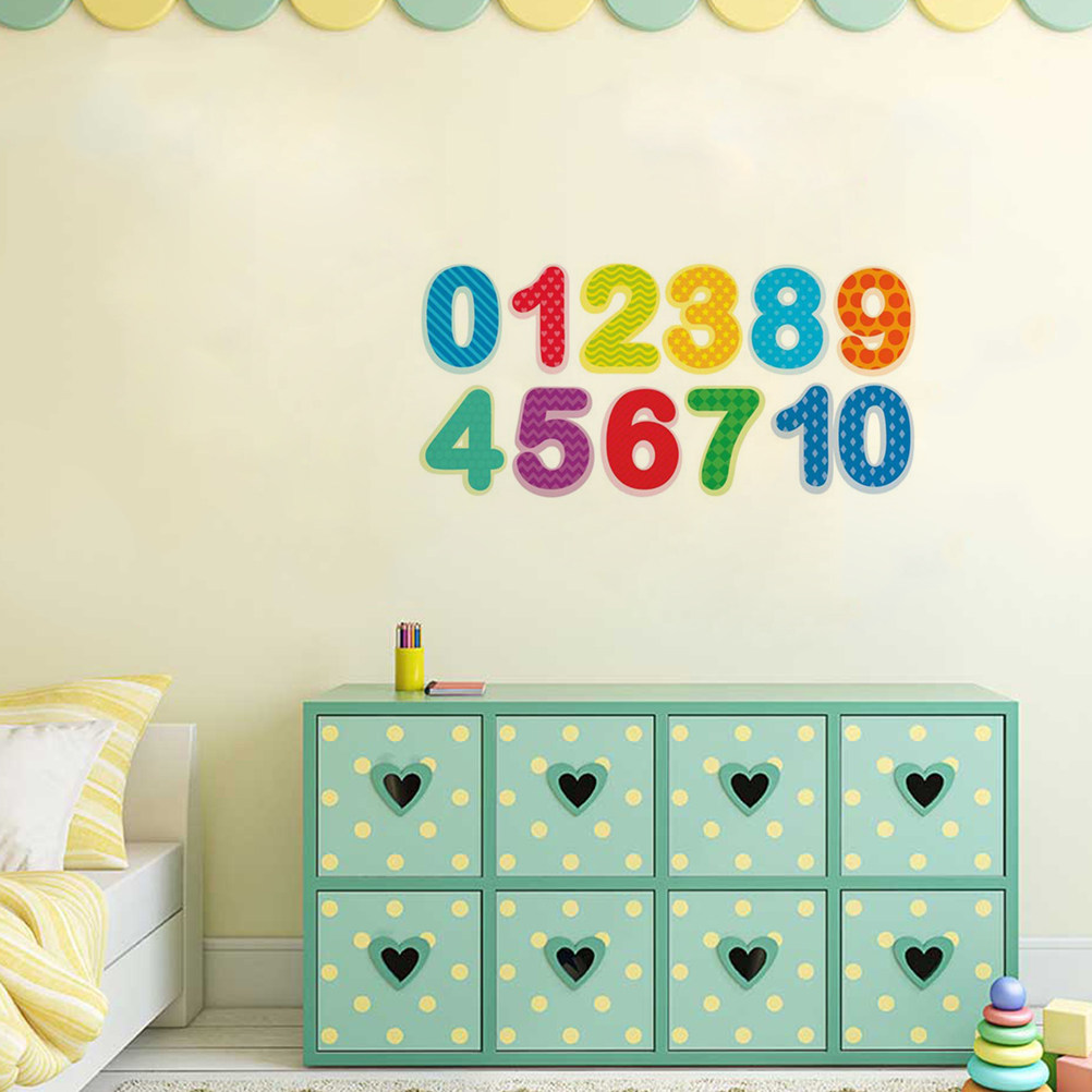 楽しいお祭り風数字ウォールステッカー 子供部屋 リビングルー - Background For Kids Education のレビューと価格