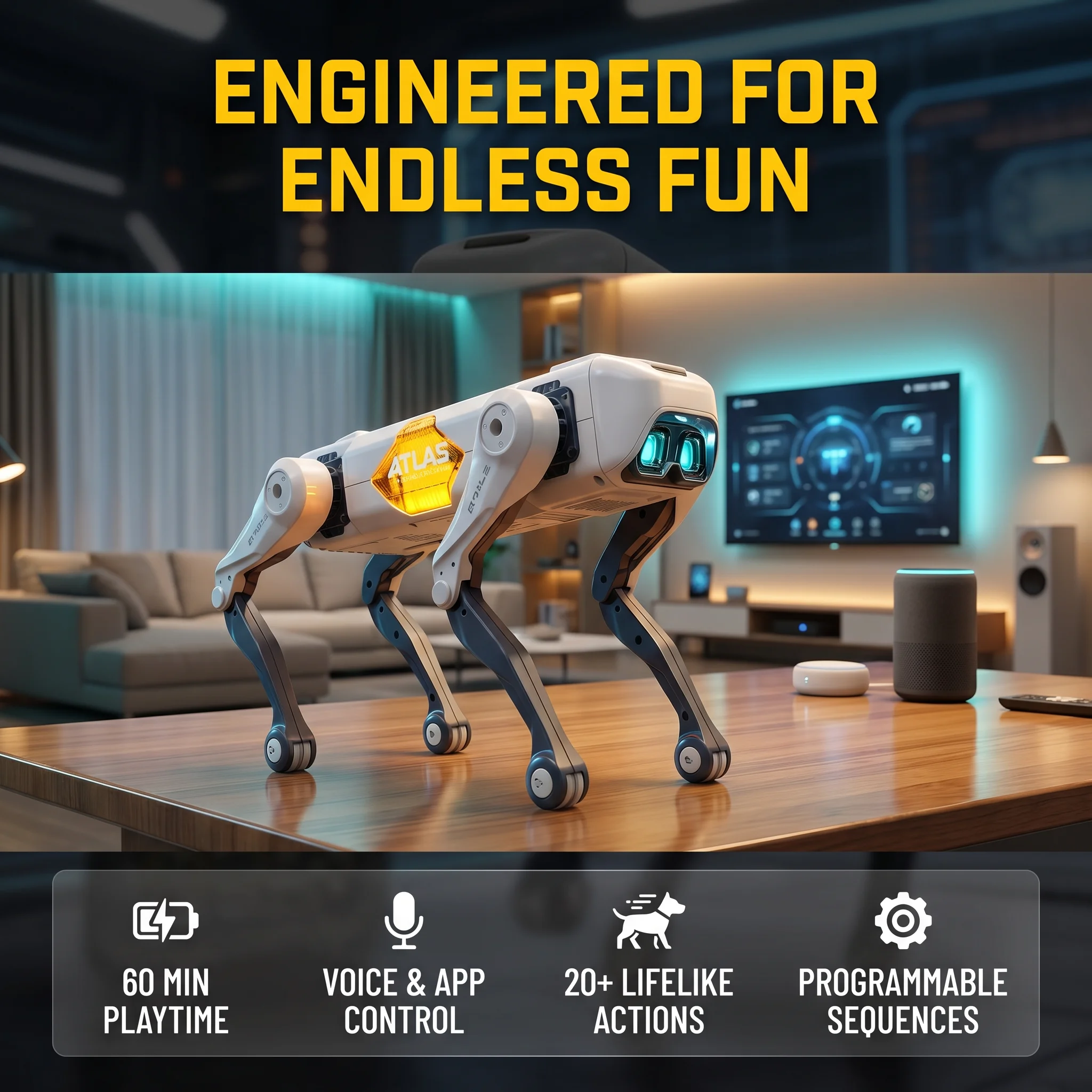 AIスマートロボット犬、音声＆アプリ制御、プログラミング、ダ - Kids Education Things のレビューと価格