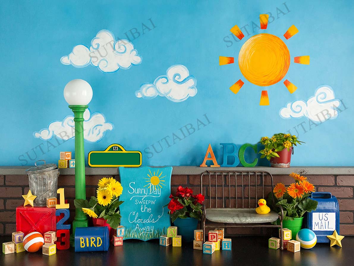 ABC 新学期写真背景子供の誕生日パーティーの装飾幼稚園オン - Background For Kids Education のレビューと価格
